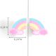 Handcrafted Acacia Wood Cloudy Rainbow Handle Pair